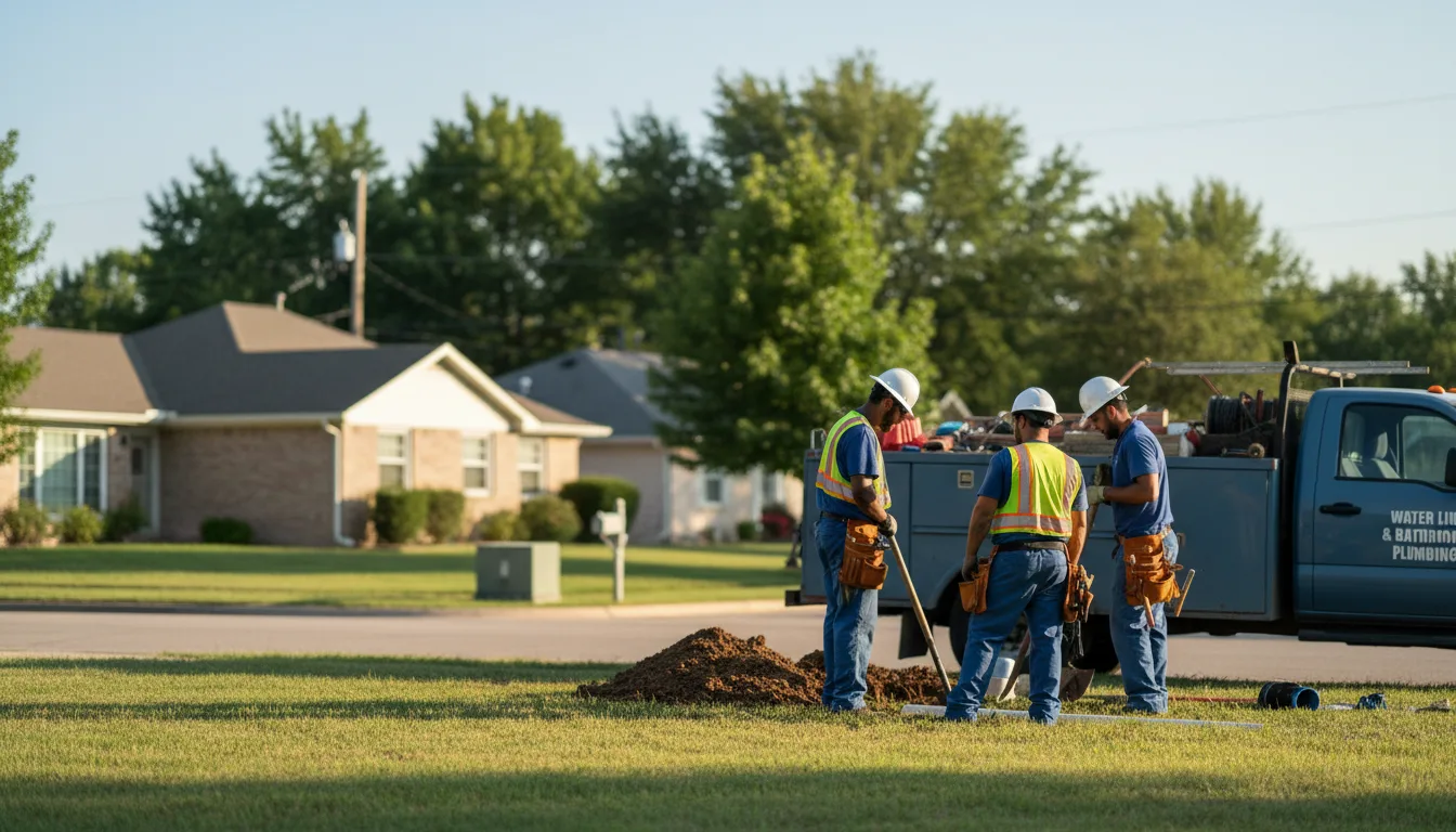 Residential water line and bathroom plumbing service in Hawk Springs, WY